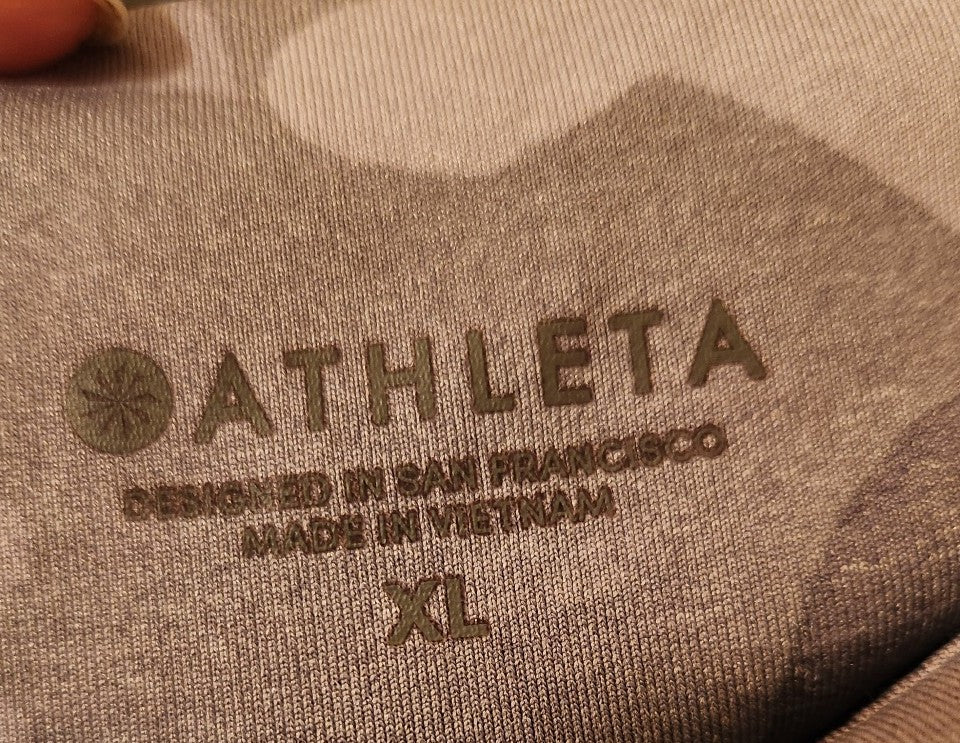 Athleta Gray Essex Camo Hybrid Tight Leggings XL