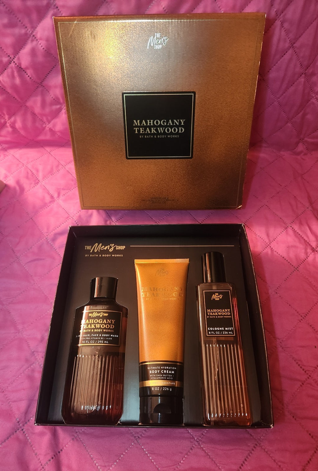 Mahogany Teakwood Bath & Body Works Mens Gift Set NWT