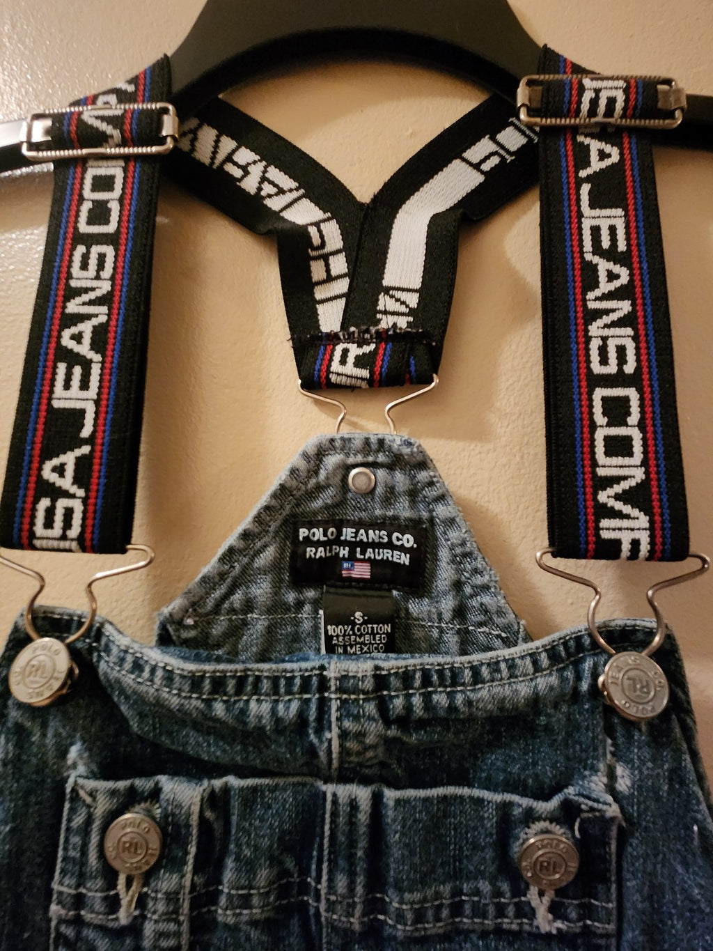 Polo Ralph Lauren 90s Vintage Denim Overalls Size Small