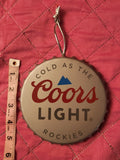 Coors Light Metal Bottle Cap Ornament NWT