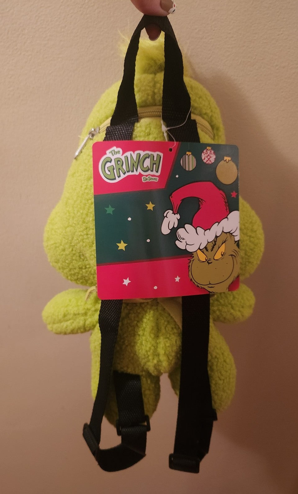 The Grinch Sherpa Plush Mini Backpack NWT