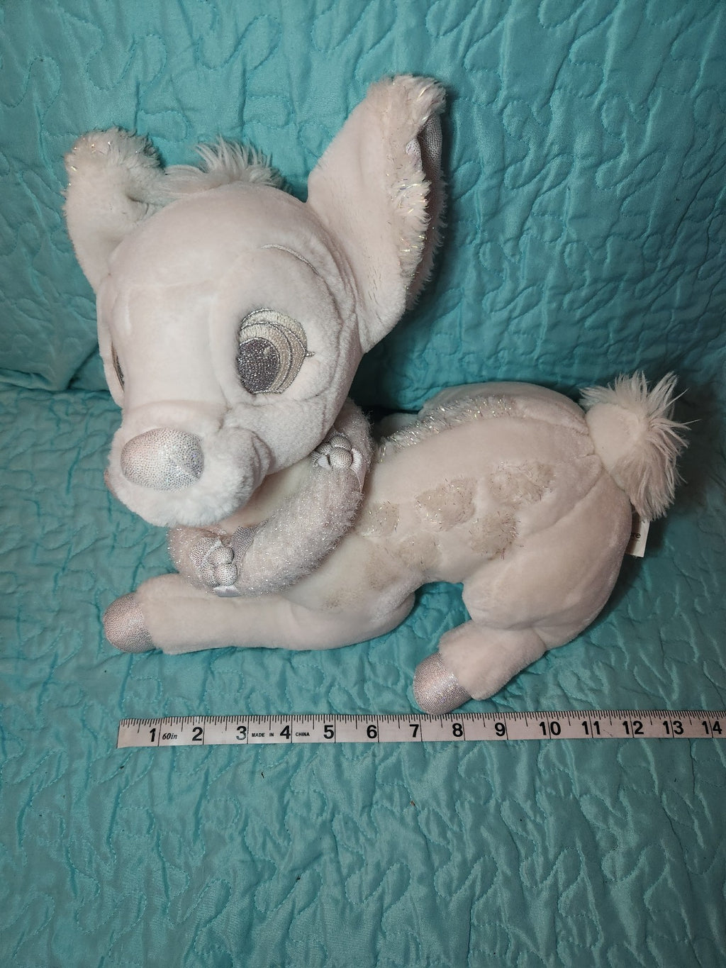 Vintage Disney Store Snowflake Bambi Plush