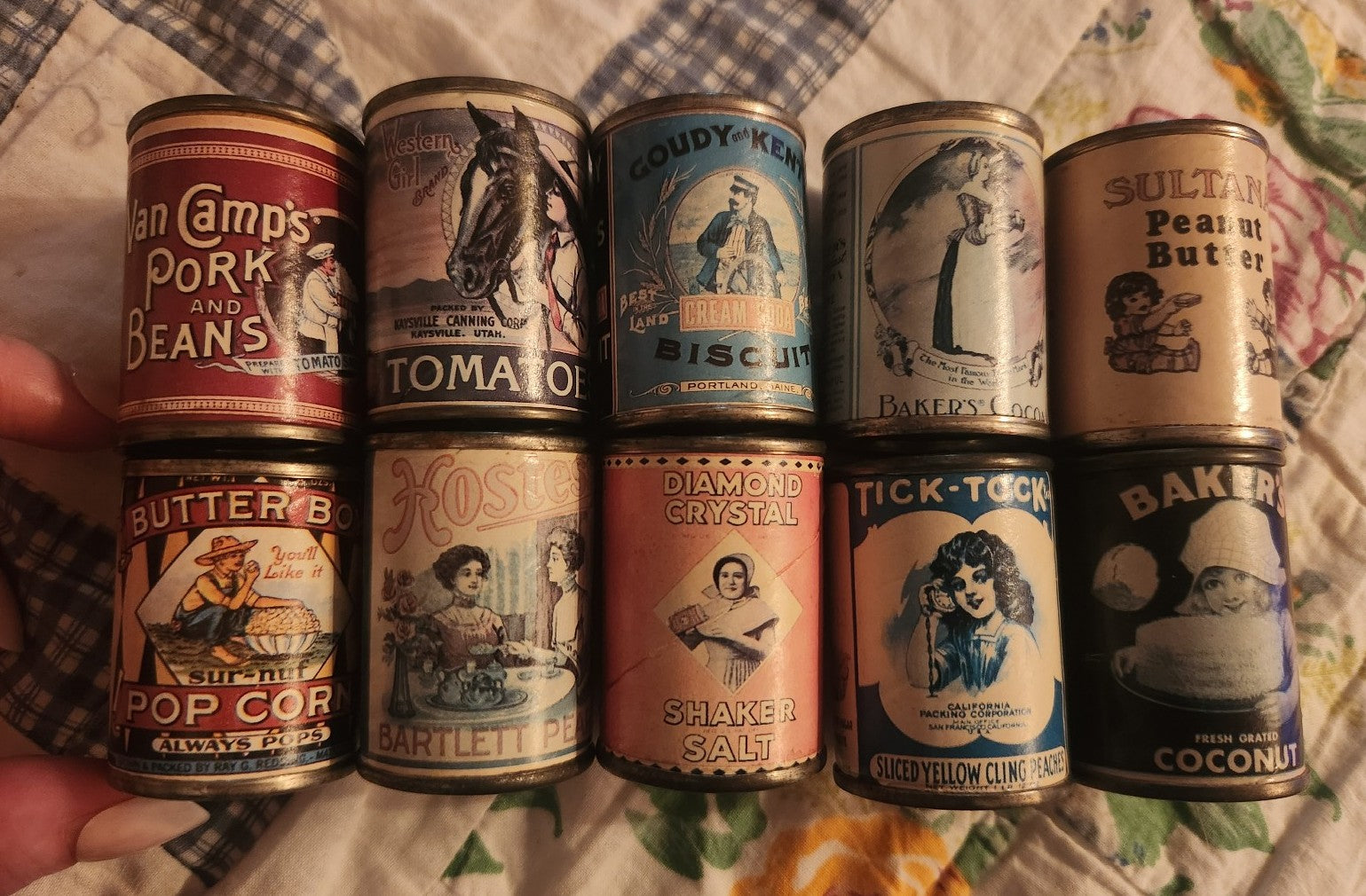 Set of 10 Vintage 1970s Style Food Can Magnets