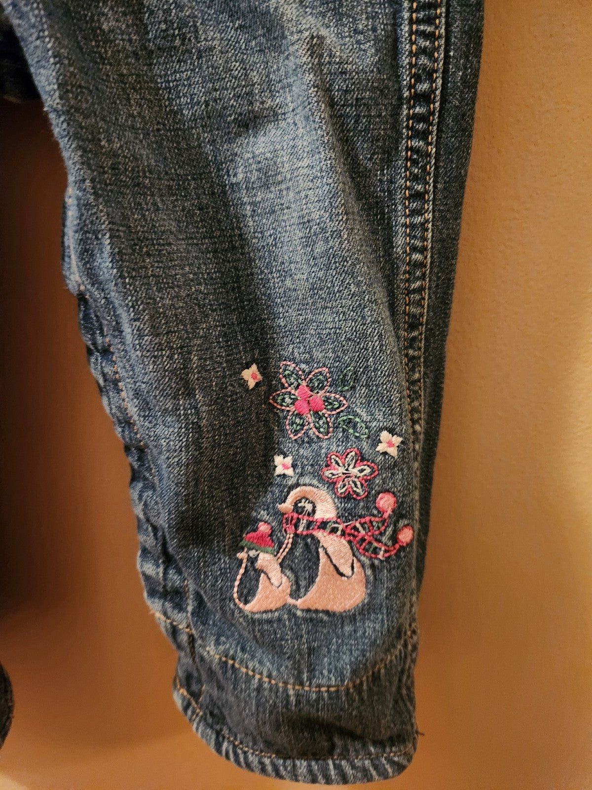 Oshkosh Bgosh Embroidered Peguins Girls Overalls 12 M