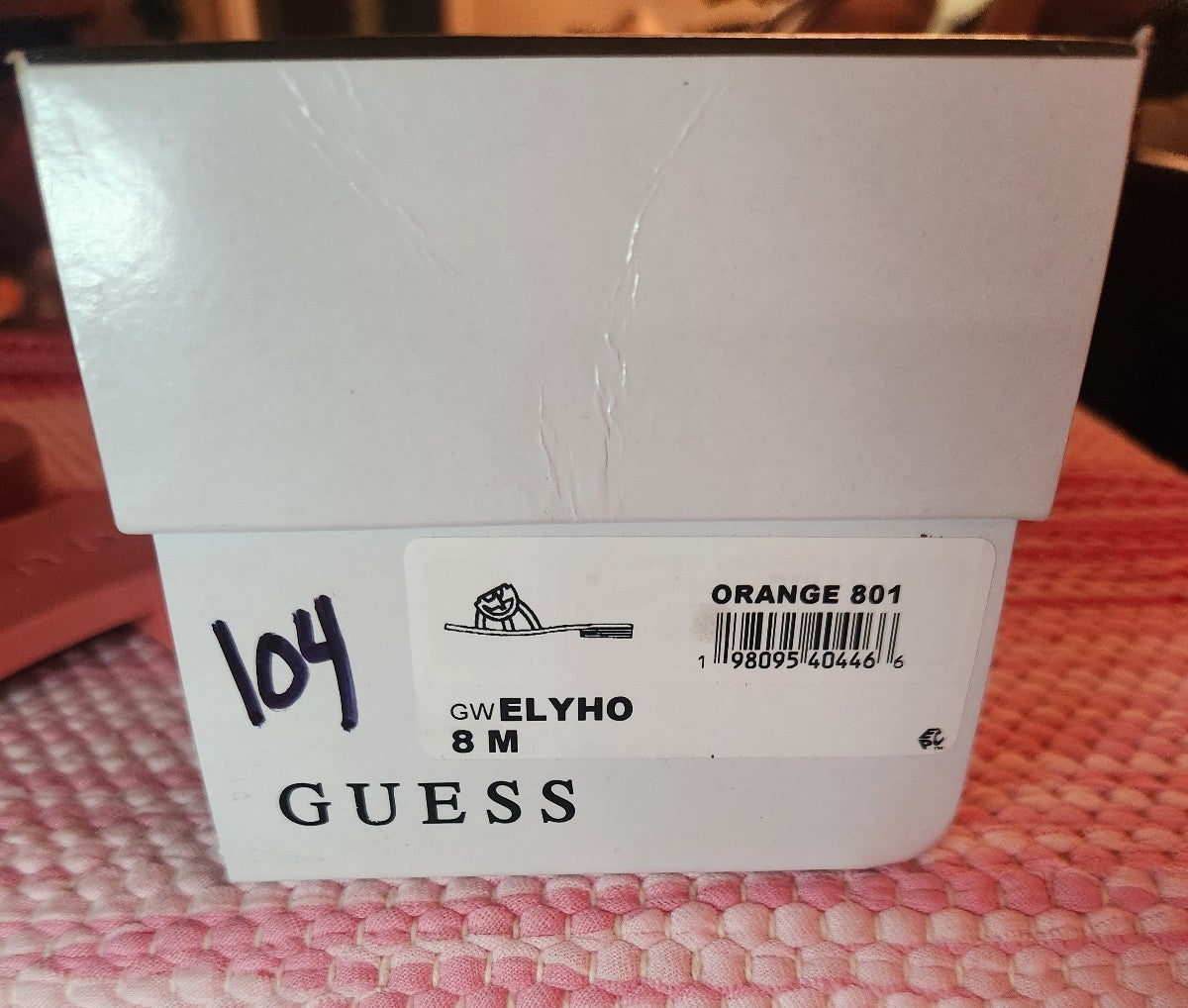 Guess Orange Elyho Sandals Ladies Size 8 NWT