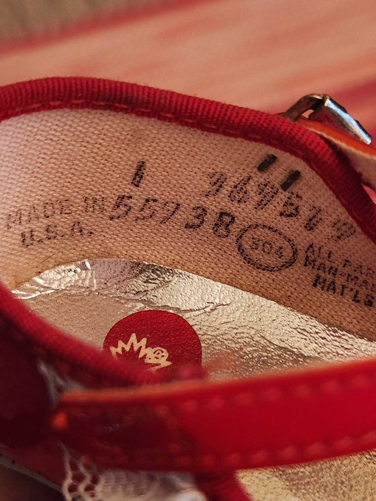 Dynamite Kids Vintage Red Frilly Dress Shoes