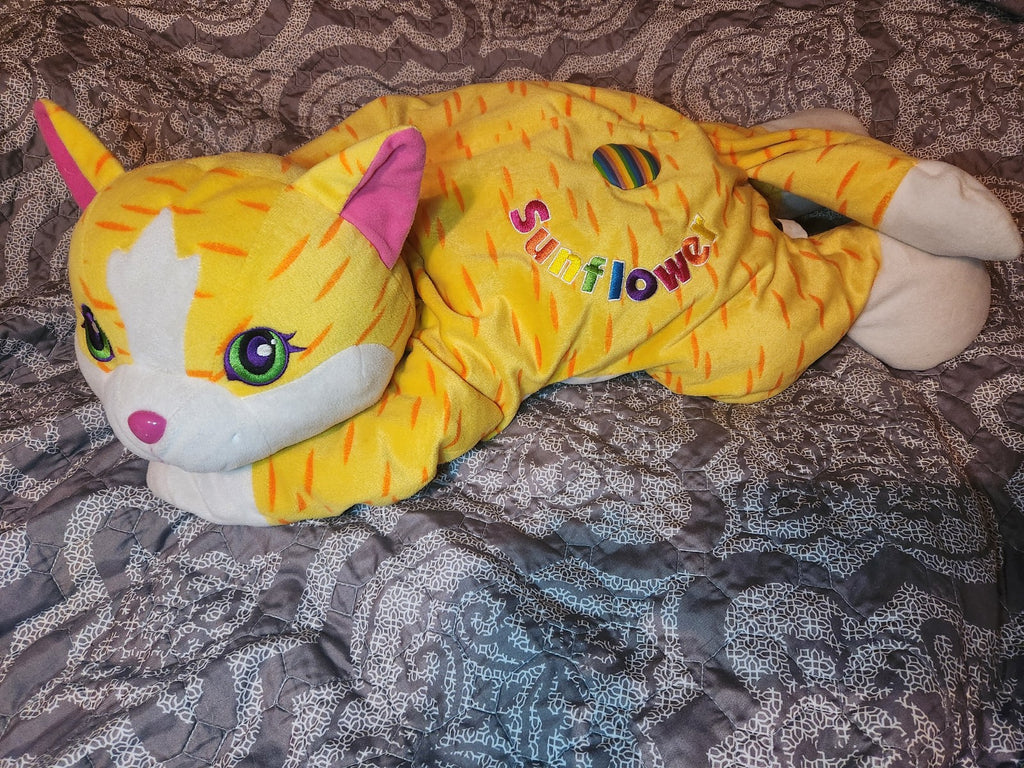Lisa Frank 24" Sunflower Cat Plush Rare