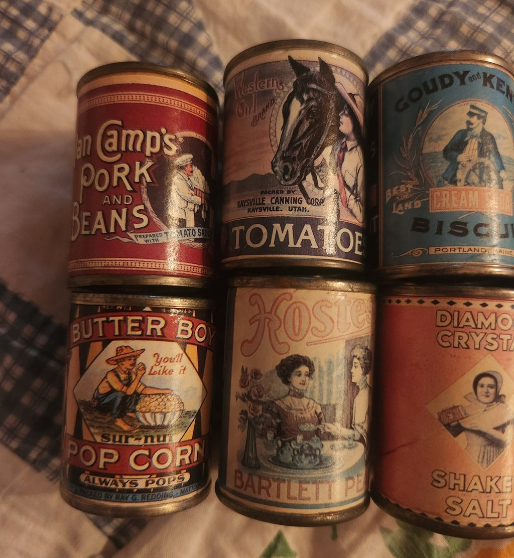 Set of 10 Vintage 1970s Style Food Can Magnets