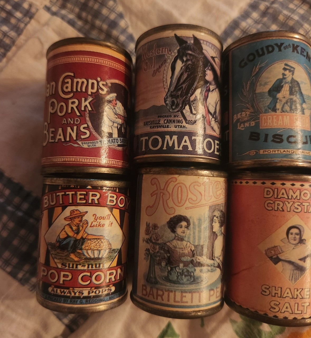 Set of 10 Vintage 1970s Style Food Can Magnets