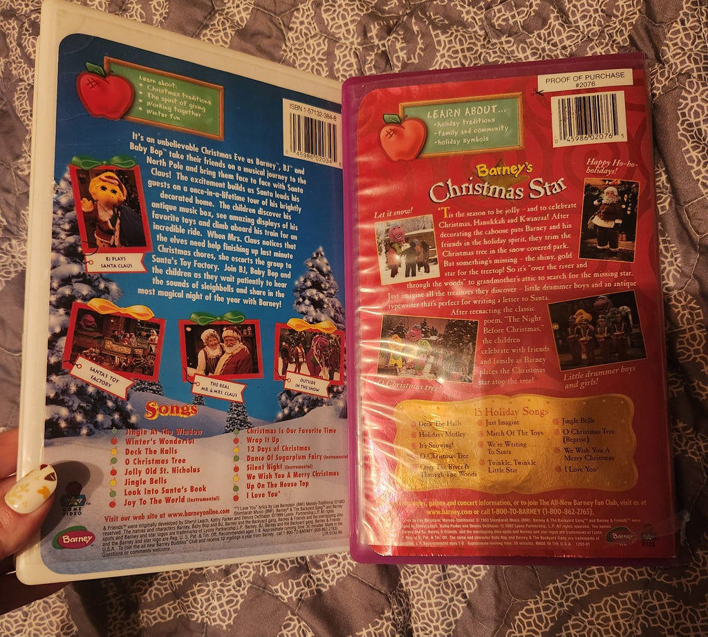 Barney's Christmas 1990s VHS Lot