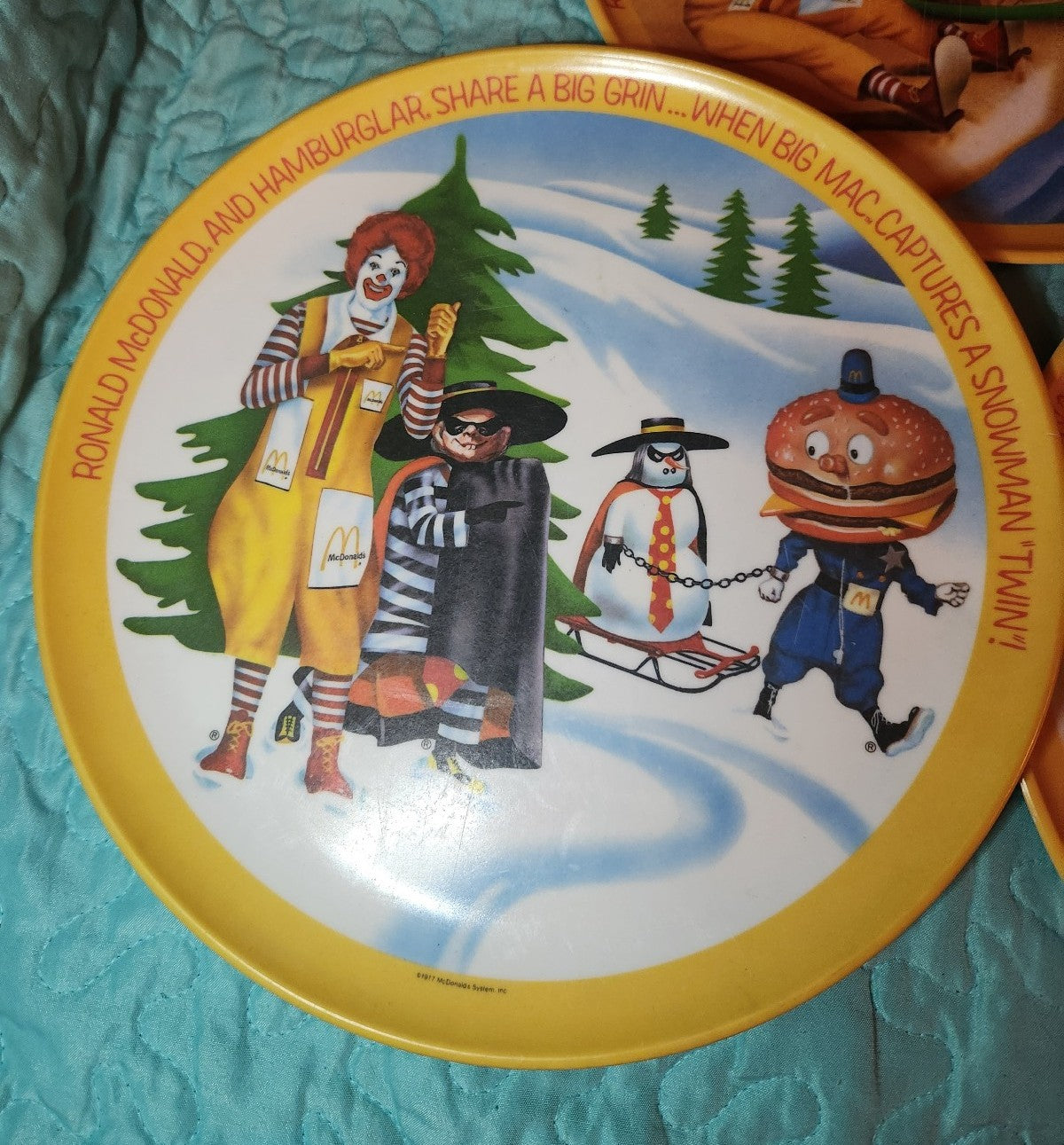 Mcdonalds Vintage 1977 Ronald Mcdonald Seasonal Plates