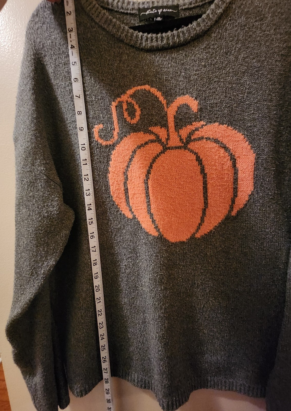 State Of Mine Womens Pumpkin Sweater XL