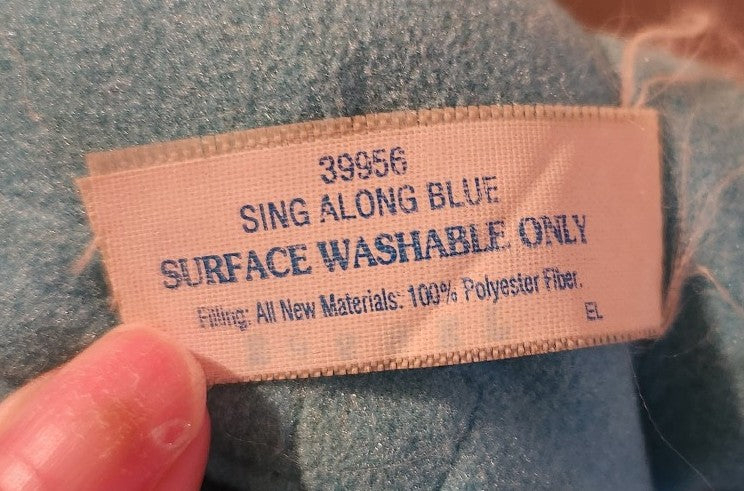 Sing Along Blue 1997 Talking Plush