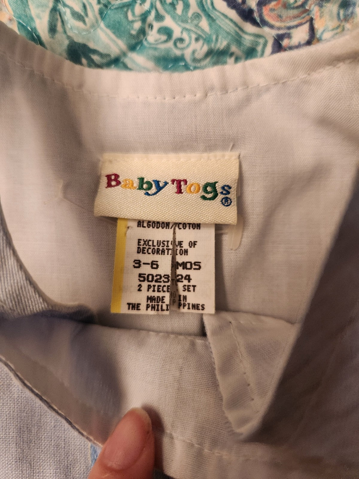 Vintage Baby Togs Noah's Ark Overalls 3/6 Months