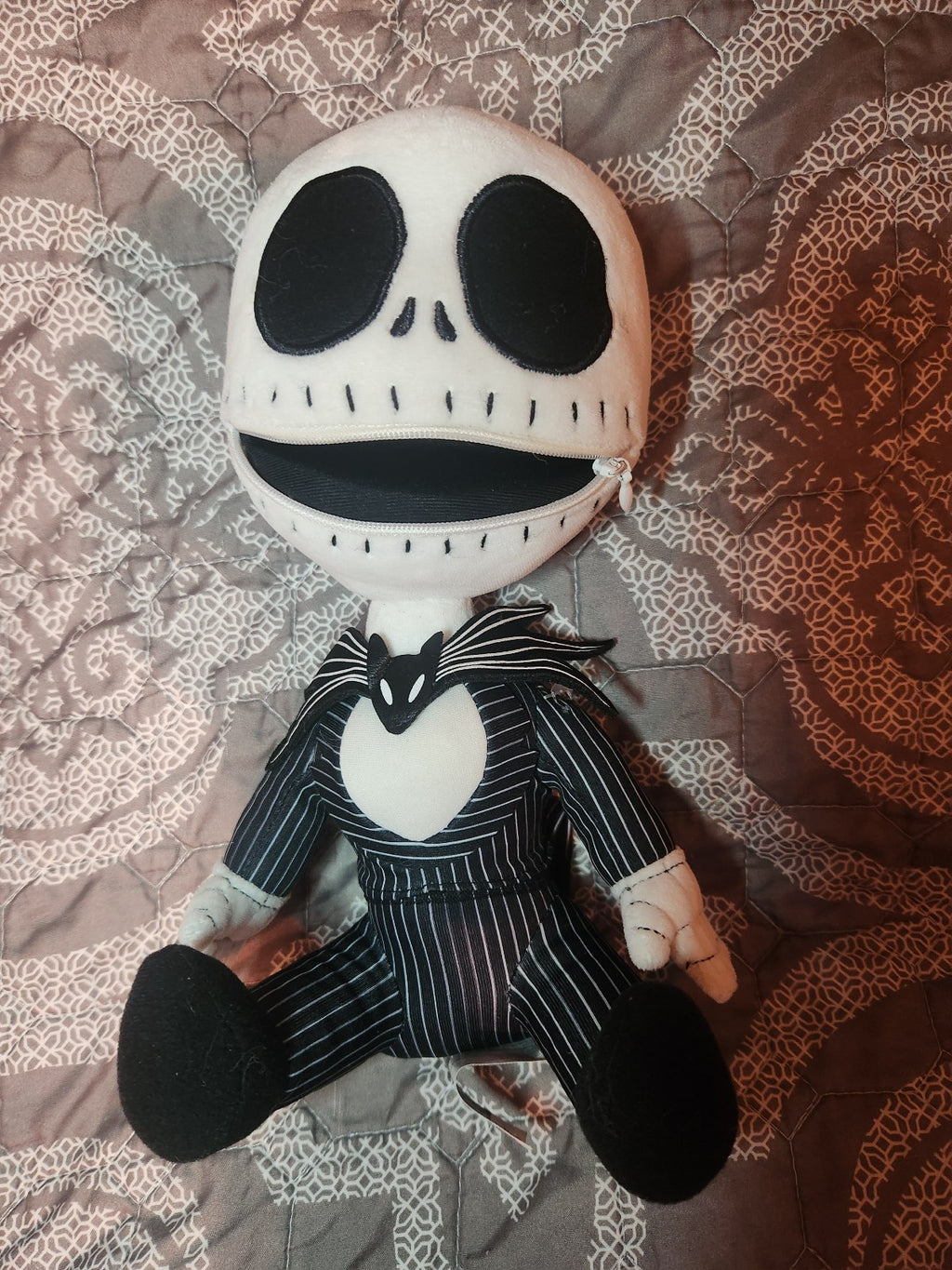 Jack Skellington The Nightmare Before Christmas Zipper Mouth Plush