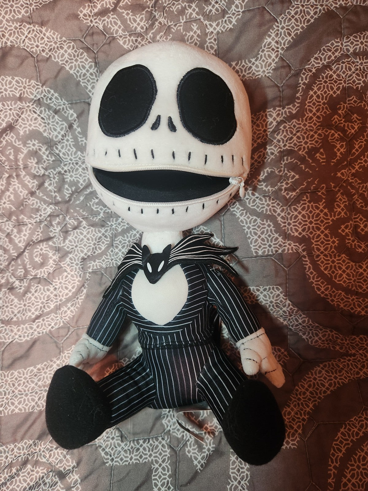 Jack Skellington The Nightmare Before Christmas Zipper Mouth Plush