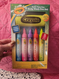 Crayola Bath Time Fun Body Wash Pen Set NWT