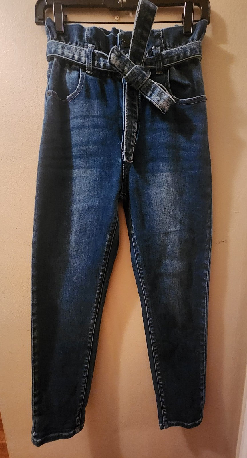 KanCan High Rise Paper Bag Waist Skinny Jeans Size Small