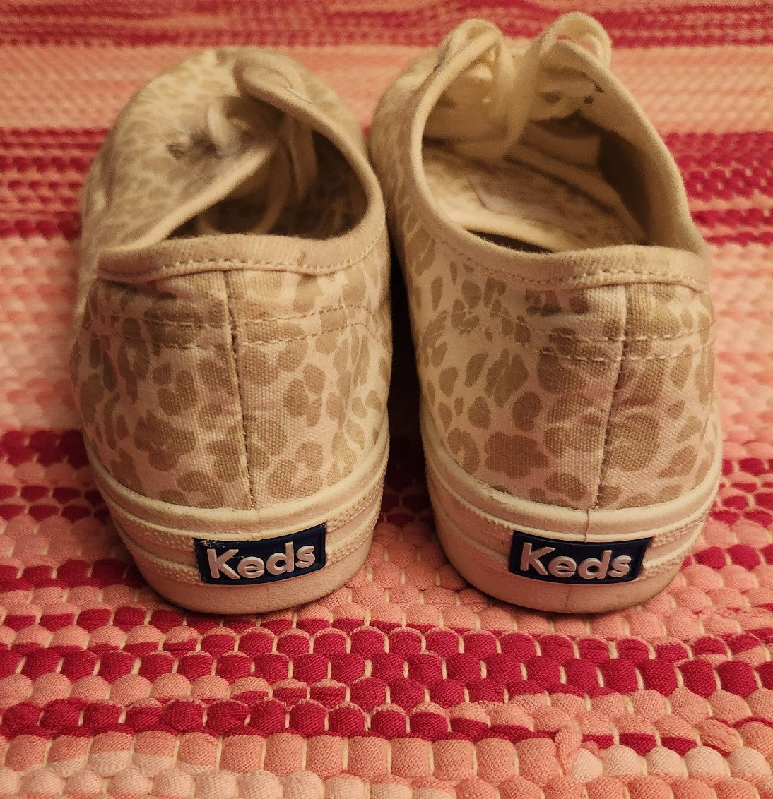 Keds White Leopard Sneakers Size 8