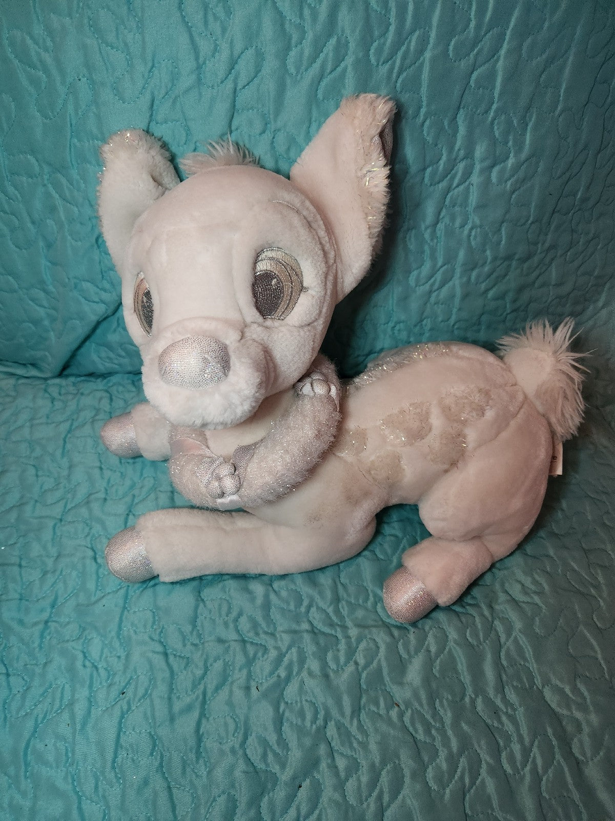 Vintage Disney Store Snowflake Bambi Plush