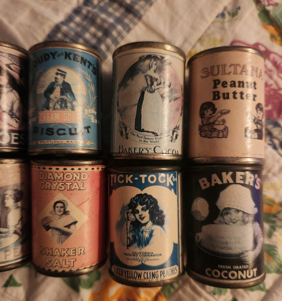 Set of 10 Vintage 1970s Style Food Can Magnets