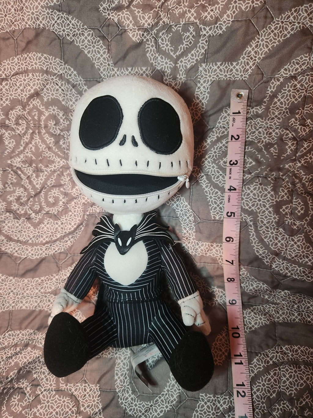 Jack Skellington The Nightmare Before Christmas Zipper Mouth Plush