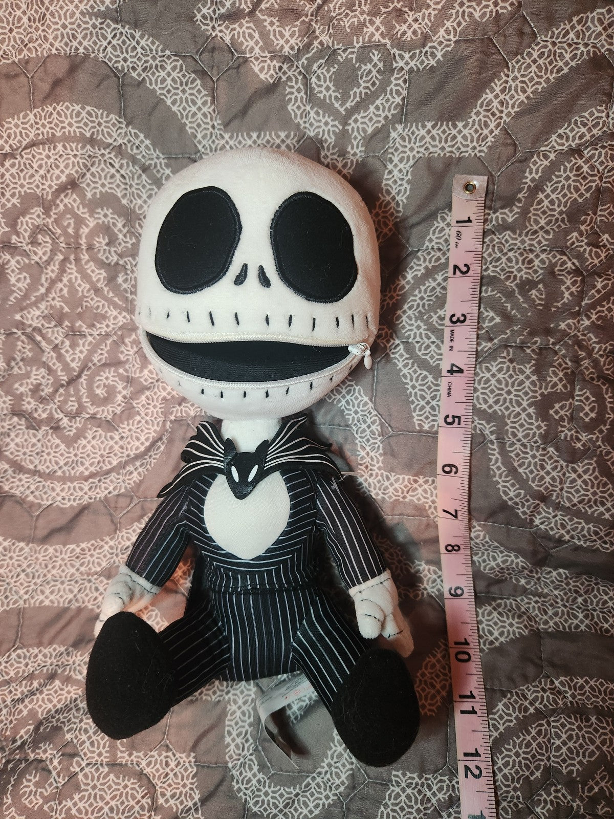 Jack Skellington The Nightmare Before Christmas Zipper Mouth Plush