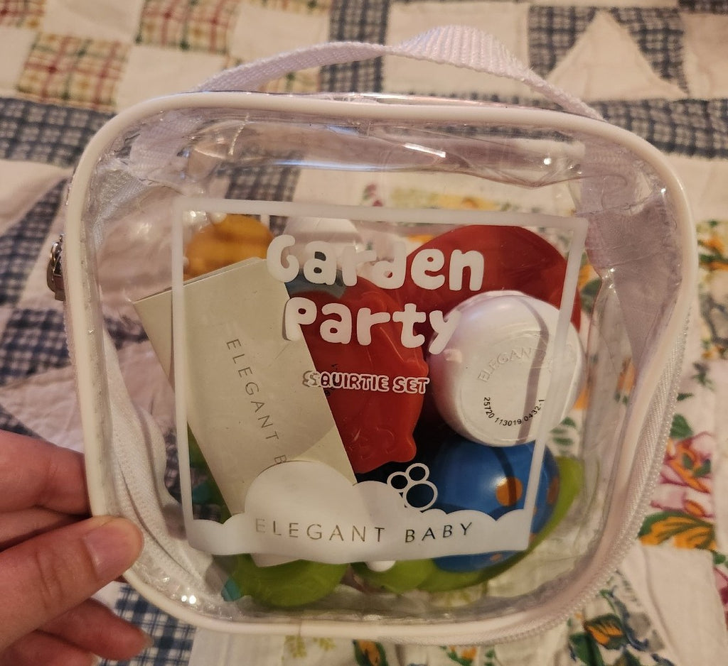 Elegant Baby Garden Party Squirtie Set NWT