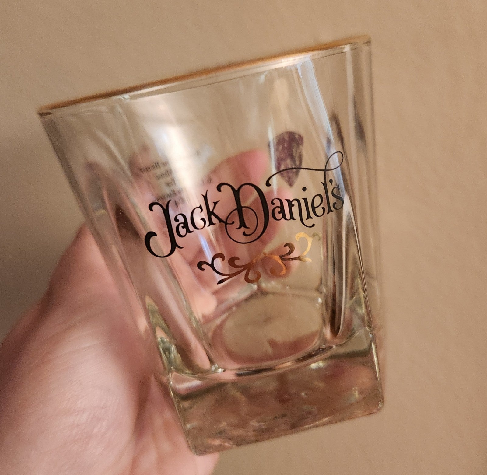 Jack Daniel's Gold Rimmed Glass Set