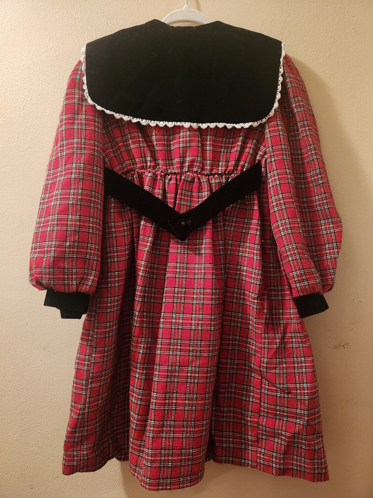 Bonnie Jean Girls Vintage Plaid Dress Size 5