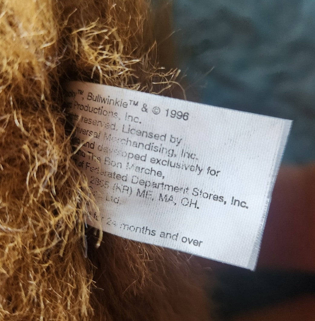 Vtg 1996 Christmas Bullwinkle Jumbo Plush