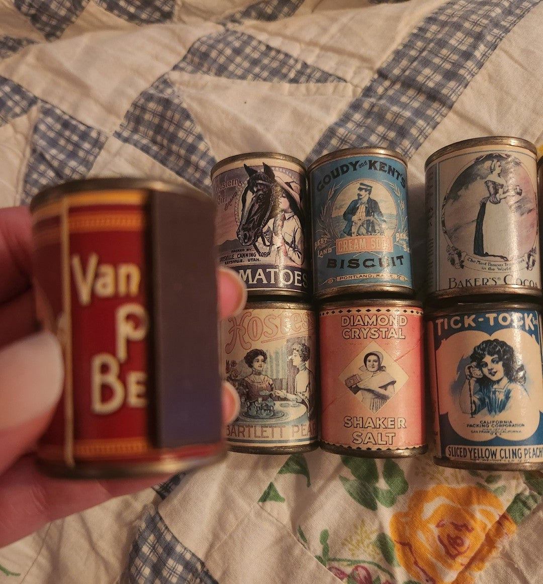 Set of 10 Vintage 1970s Style Food Can Magnets