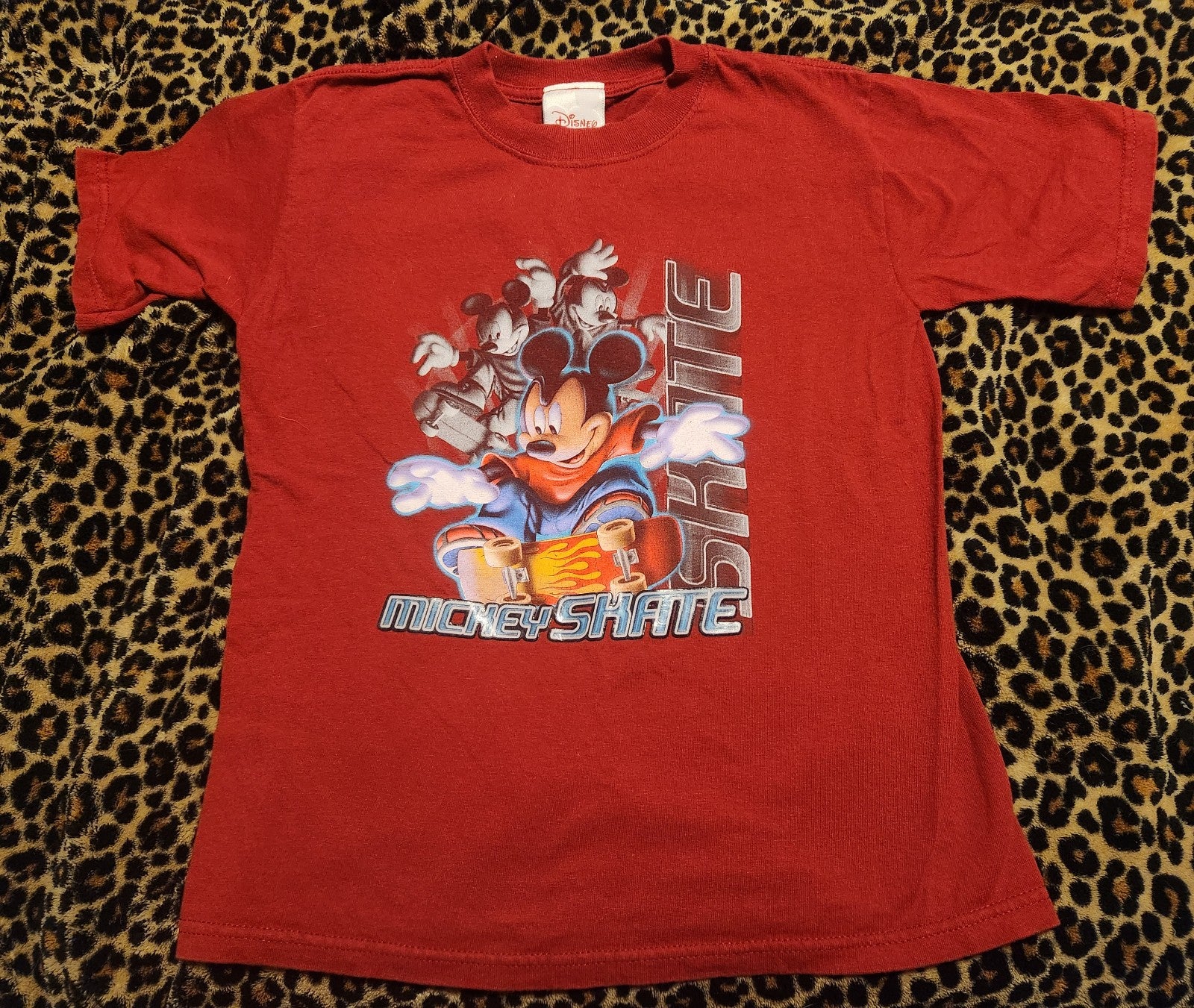 Disney Store Vintage Mickey Mouse Skate Boys Shirt Size 6-6X