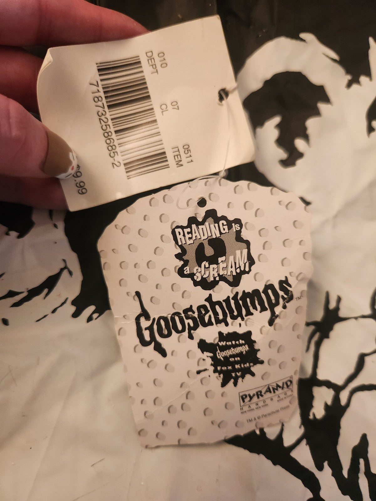 Goosebumps 1995 Beware You're In For A Scare Kids Poncho NWT Rare