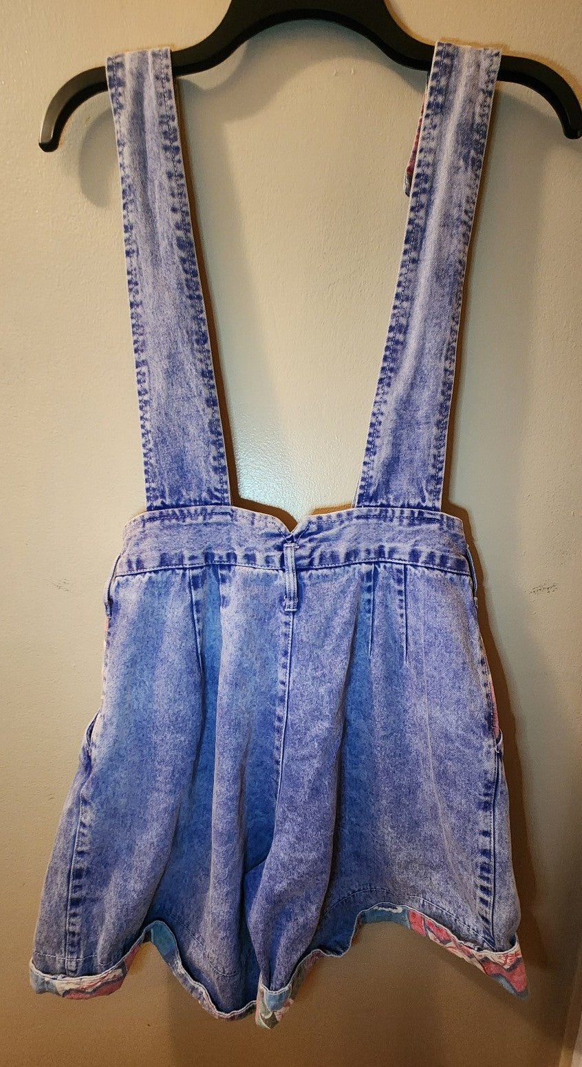 Ladies 90s Vintage Mission Bay Denim Overall Shorts Size 9