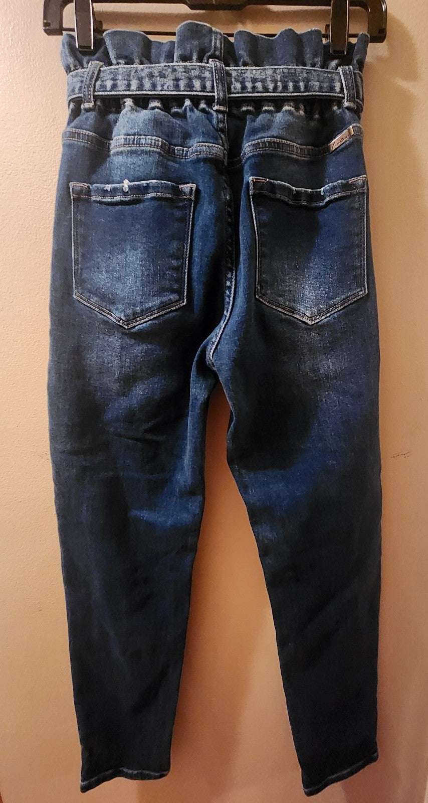 KanCan High Rise Paper Bag Waist Skinny Jeans Size Small