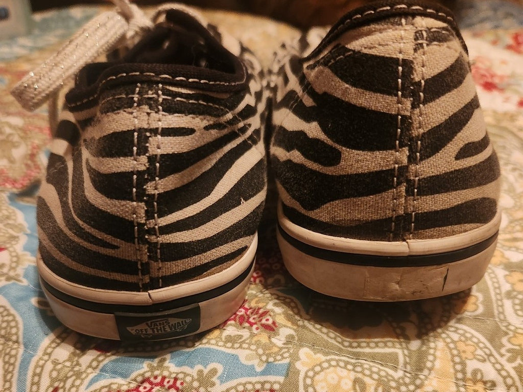 Vans Zebra Print Womens Shoes Size 8