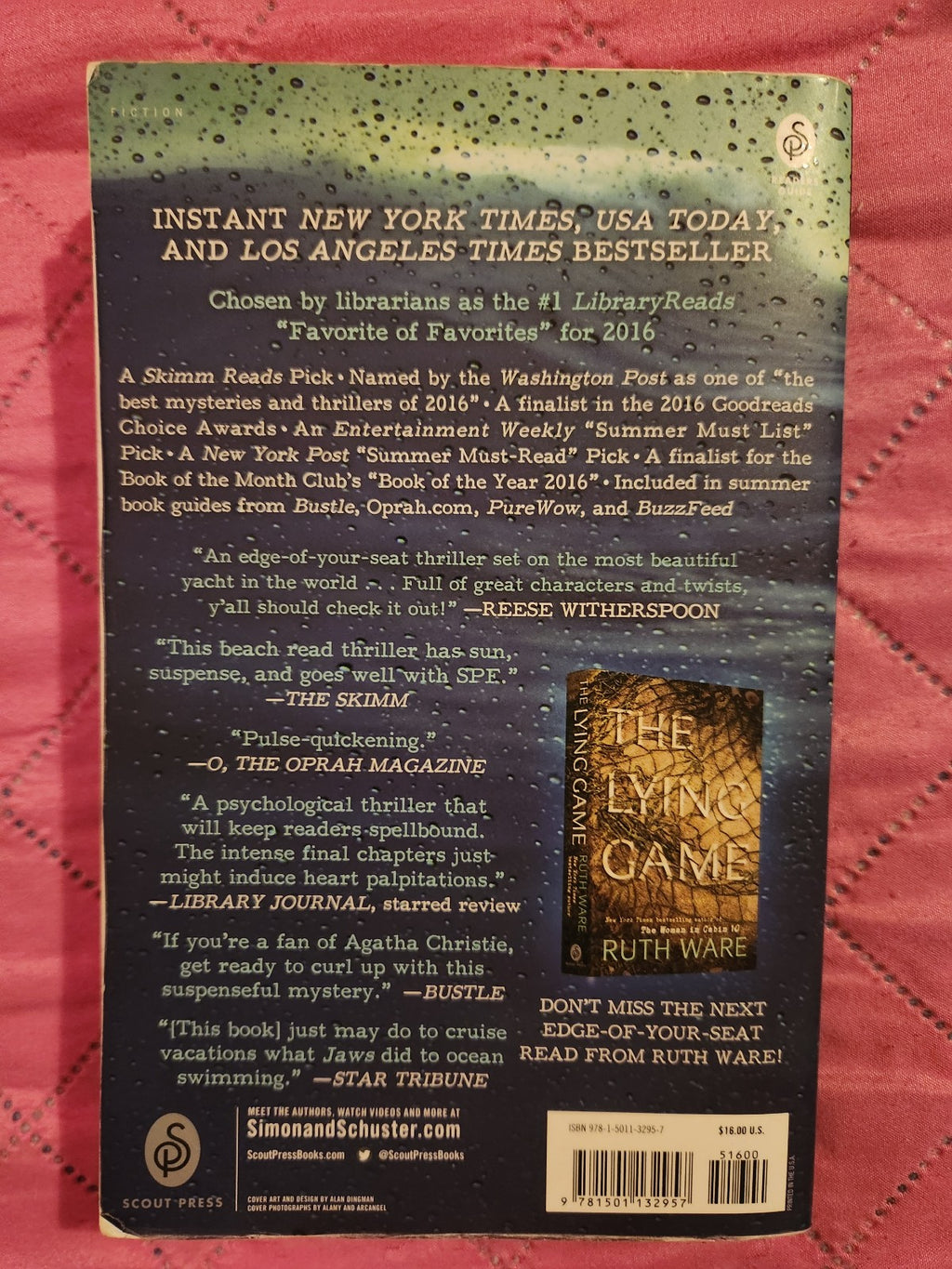 The Woman In Cabin 10 Book