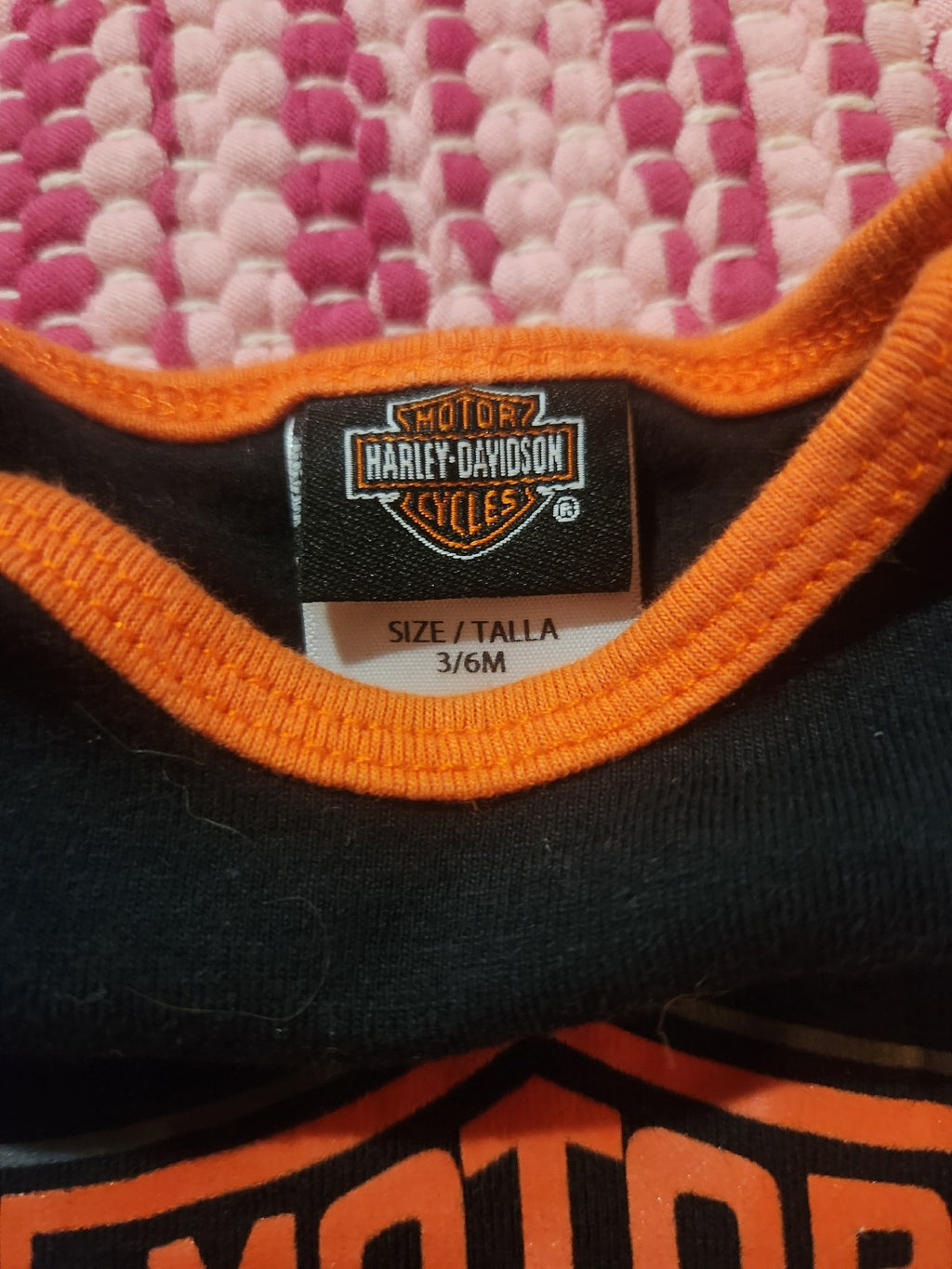 Baby Harley Davidson Onesie Size 3-6 Months