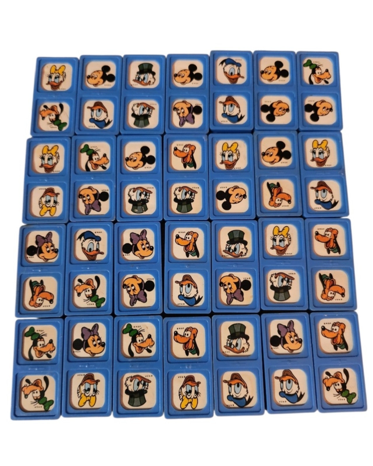 Disney Vintage 1976 Dominoes 28pc Mickey Mouse Minnie Pluto Goofy Donald Scrooge