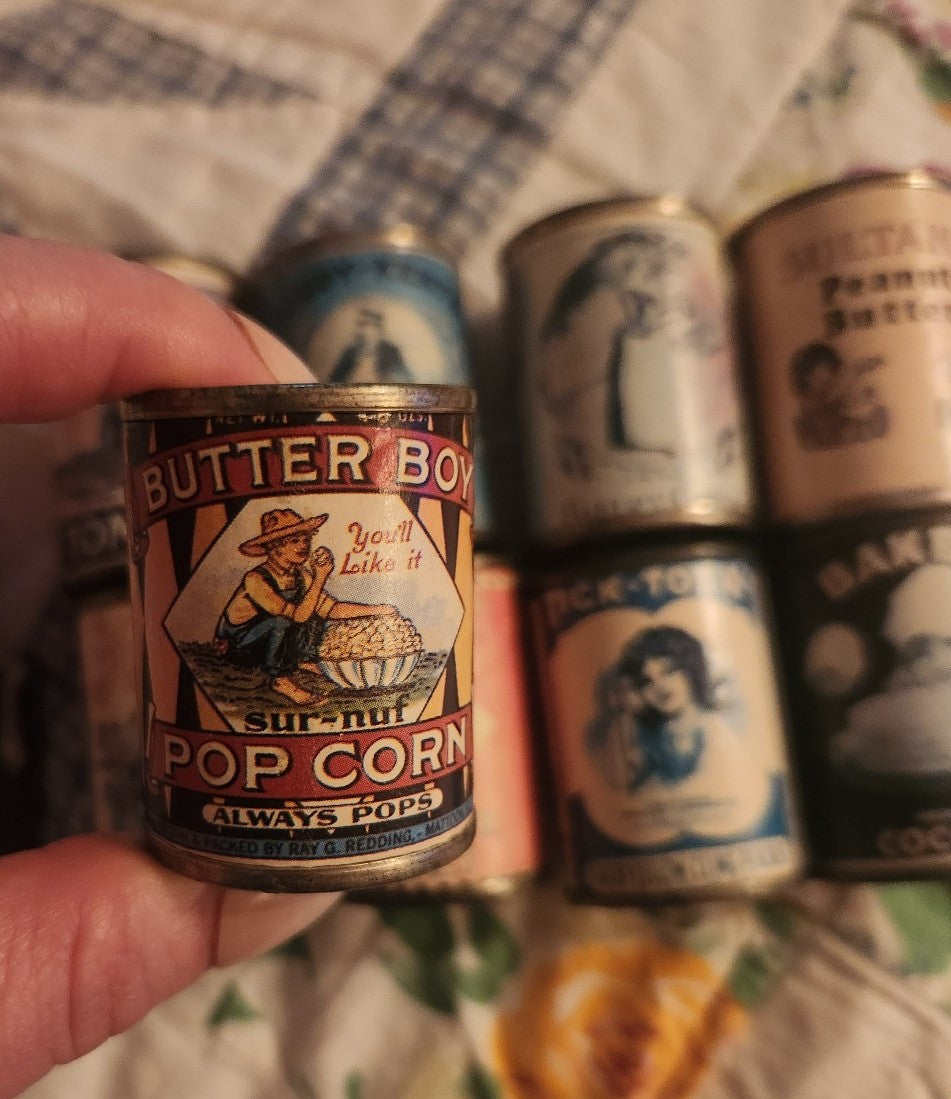Set of 10 Vintage 1970s Style Food Can Magnets
