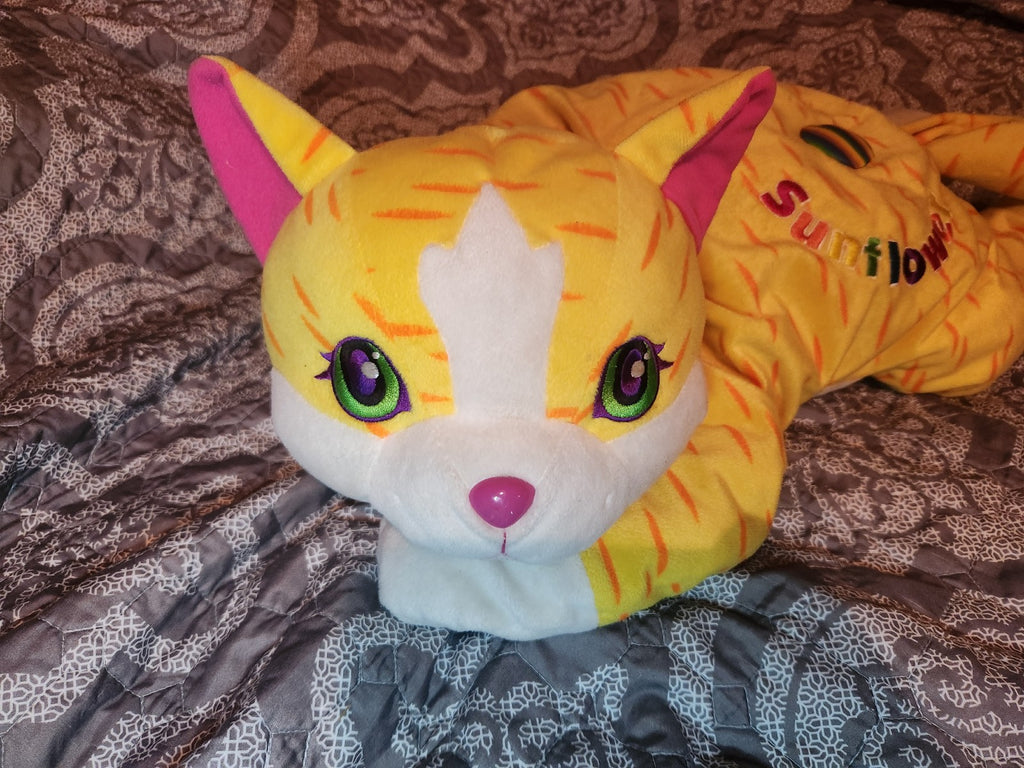 Lisa Frank 24" Sunflower Cat Plush Rare