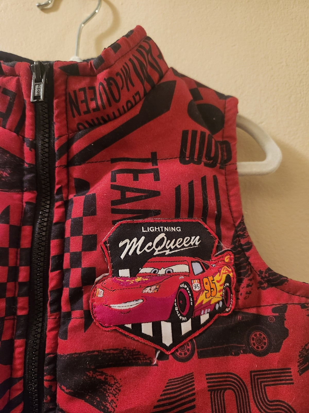 Disney Pixar Cars Lightning Mcqueen Puffer Vest Boys 12M