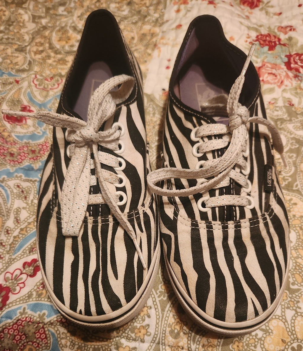 Vans Zebra Print Womens Shoes Size 8